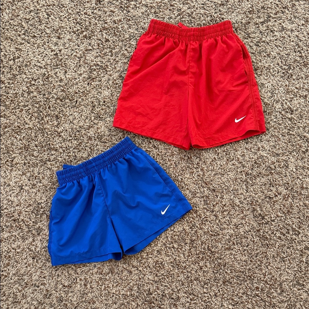 Royal Blue and Red Nike Drifit shorts Size small boys